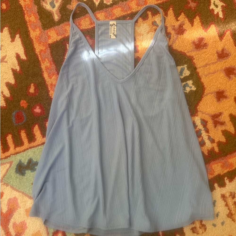 Women's Light Blue Tank Top Free People Slinky